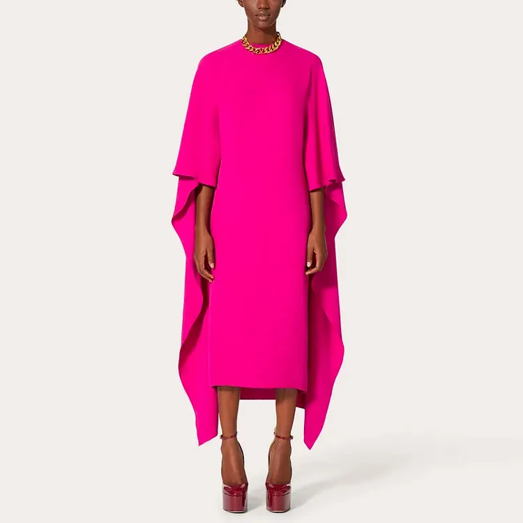 Valentino Short-Sleeved Dresses Women's Rose Red-1