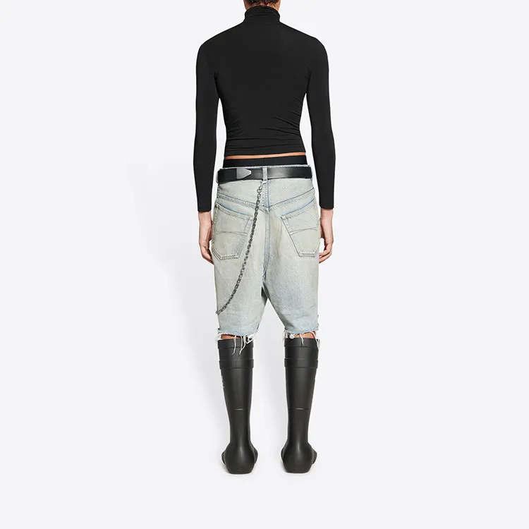 Balenciaga Denim Shorts Men's Blue-3