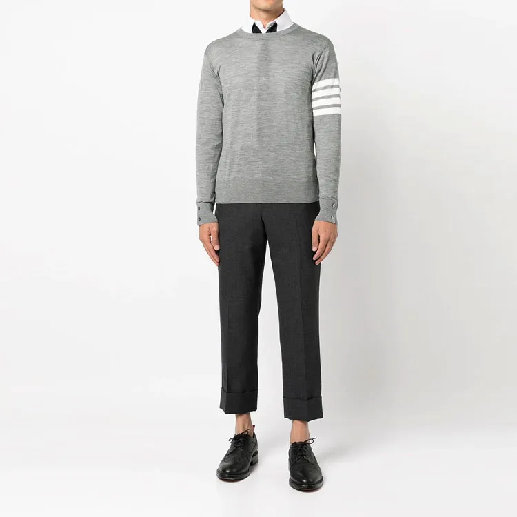 THOM BROWNE 4 Bar Crewneck Pullover-1