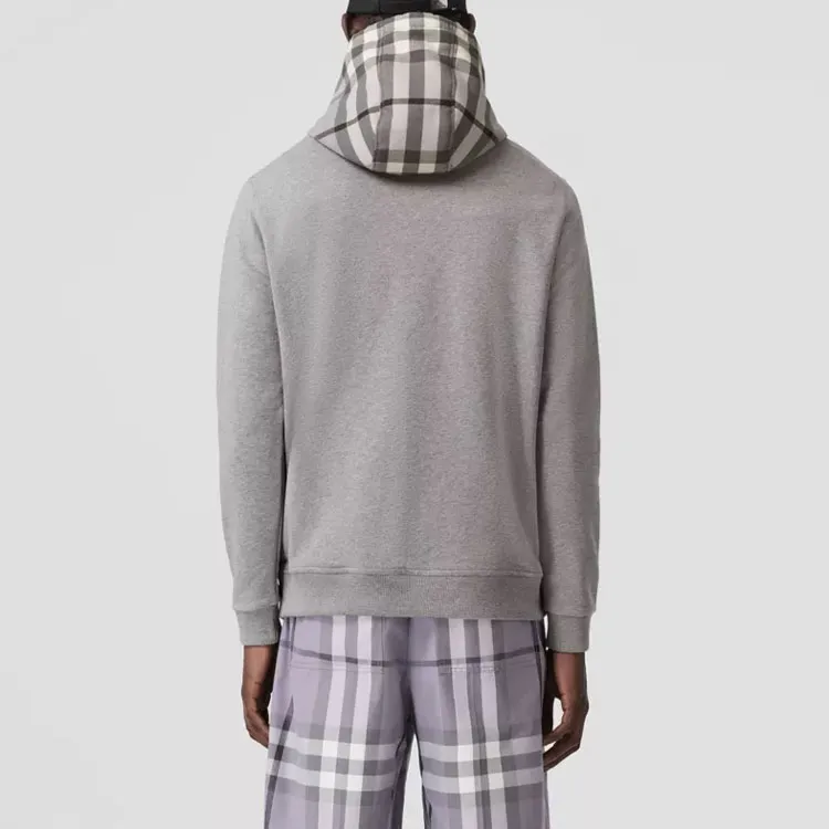 Burberry Check Hood Cotton Hoodie-2