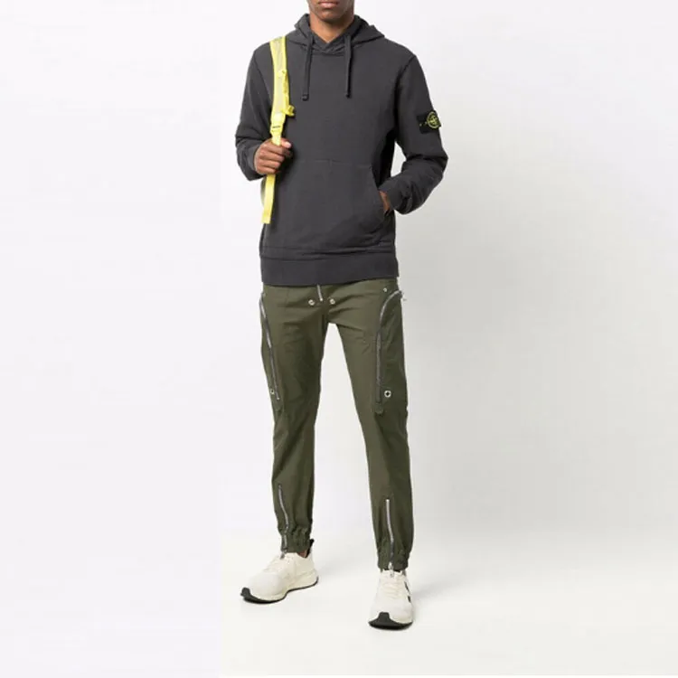 STONE ISLAND 64120 Brushed Cotton Fleece Hooded Sweatshirt-2
