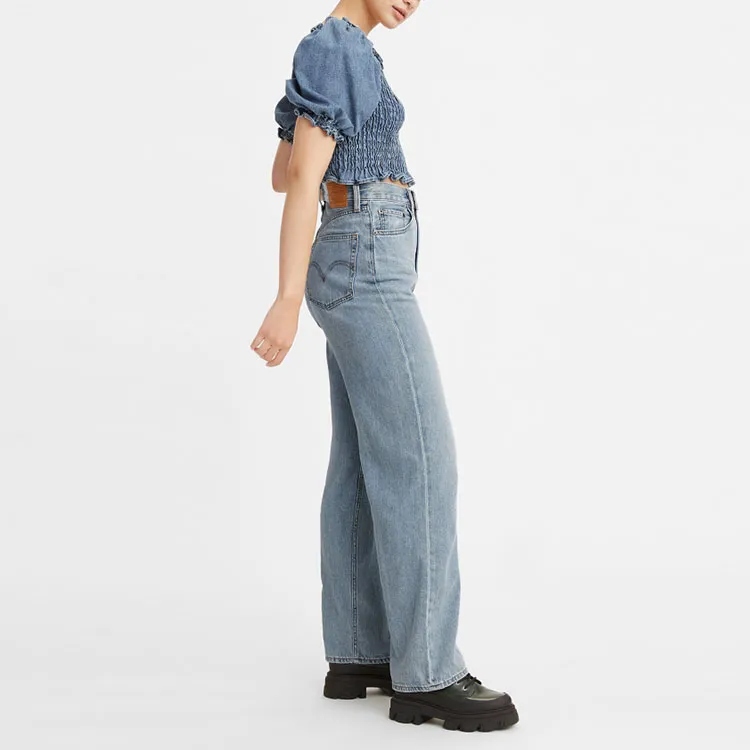 Levis SS22 Straight Jeans Women's Blue-4