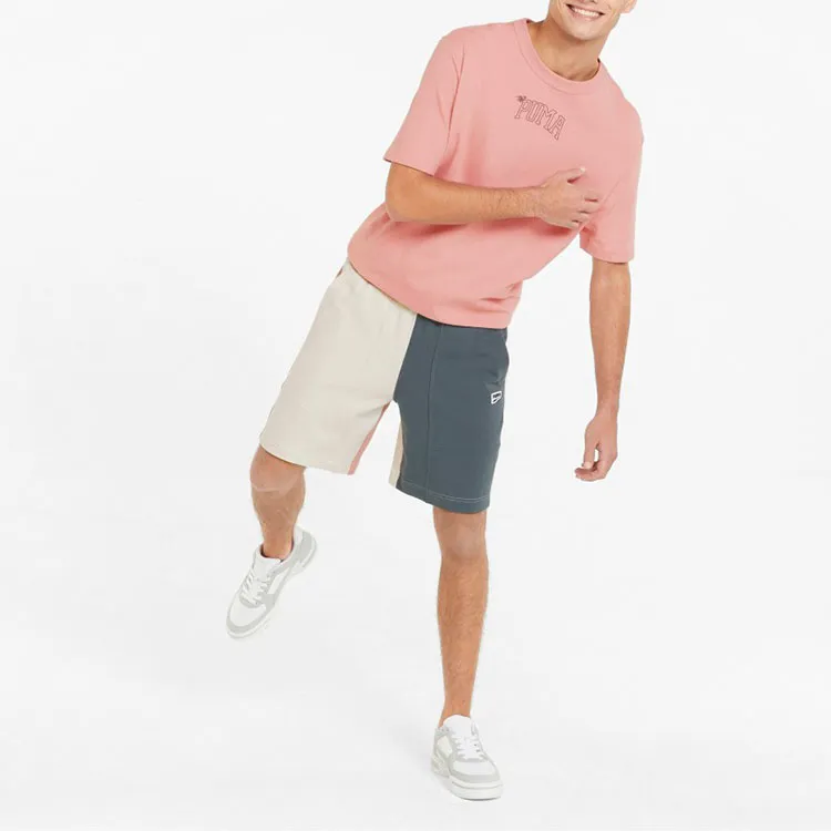 PUMA Casual Shorts Men Cotton-Linen Blend In Natural Color-2
