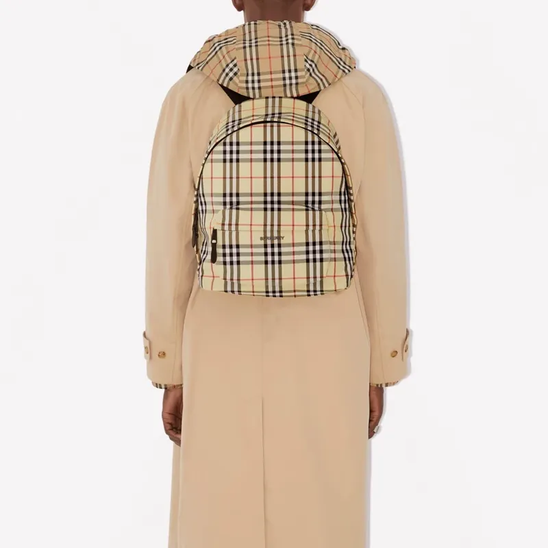 Burberry Check Backpack Archive Beige-5