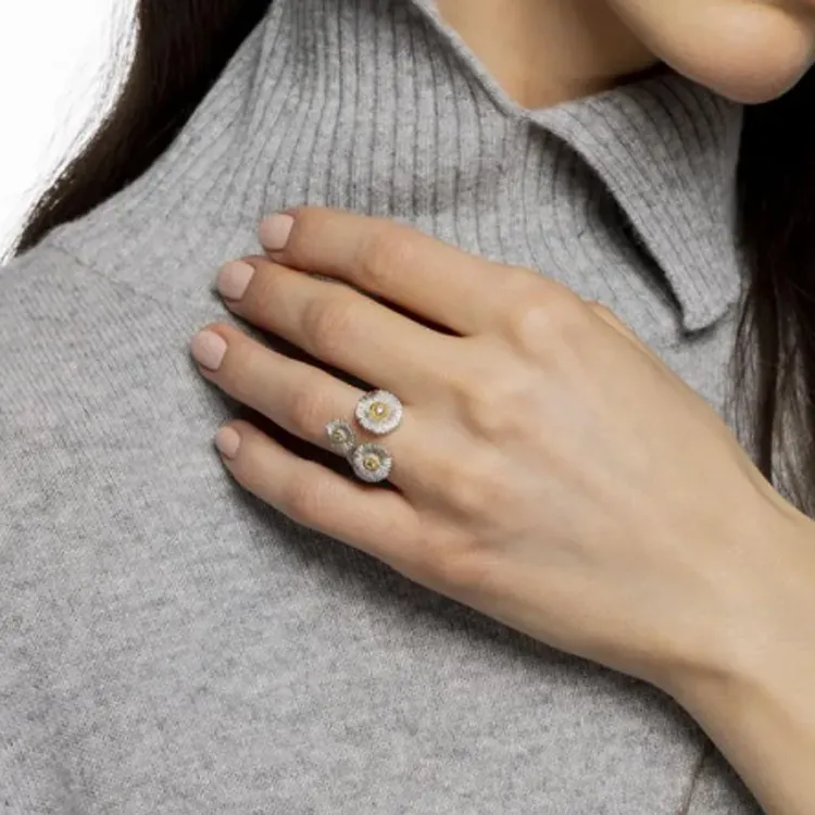 BUCCELLATI BLOSSOMS Series Rings Women's Silver-2