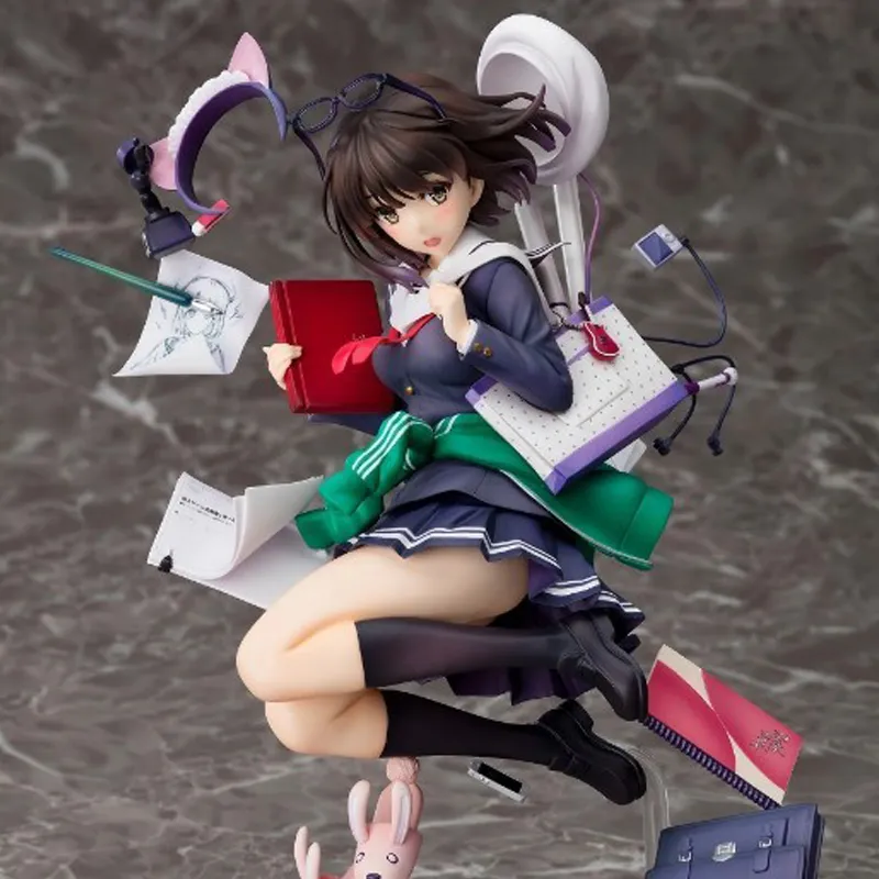MAX Factory Megumi Kato Passerby Main Character School Uniform Figure Includes Base Scale Figures 21cm-1