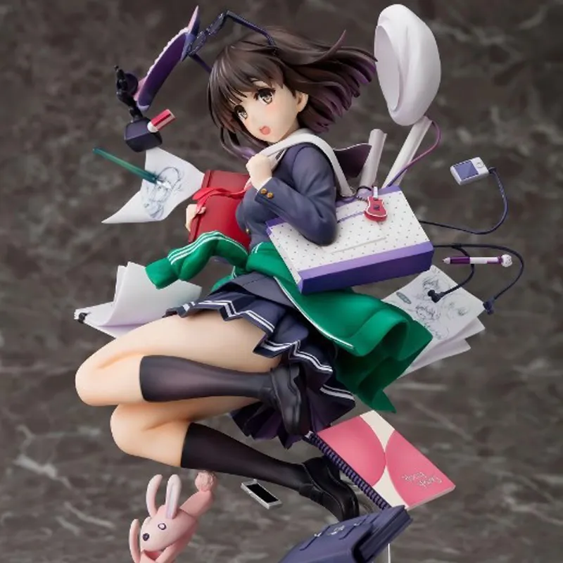 MAX Factory Megumi Kato Passerby Main Character School Uniform Figure Includes Base Scale Figures 21cm-3