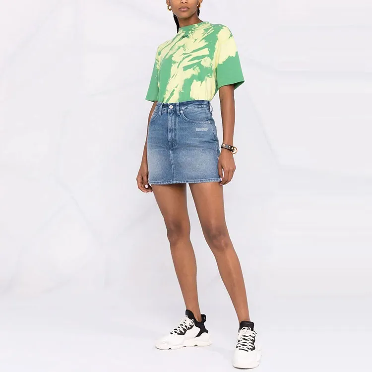 OFF-WHITE Denim Mini Skirt-4