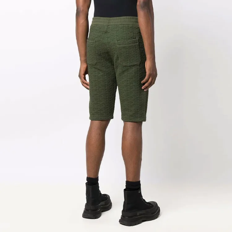 BALMAIN Monogram Textured Bermuda Short-2