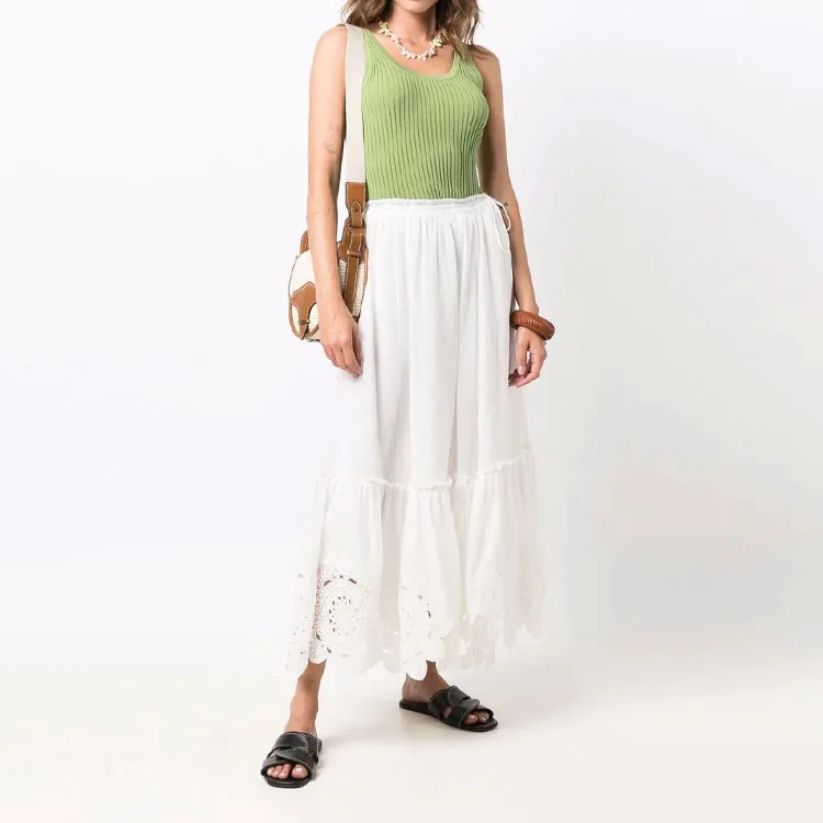 Zimmermann Casual Long Skirts Women's White-1