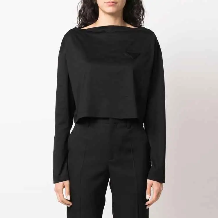 PRADA Crop Tops Women's Black-4