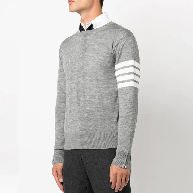 THOM BROWNE 4 Bar Crewneck Pullover-2