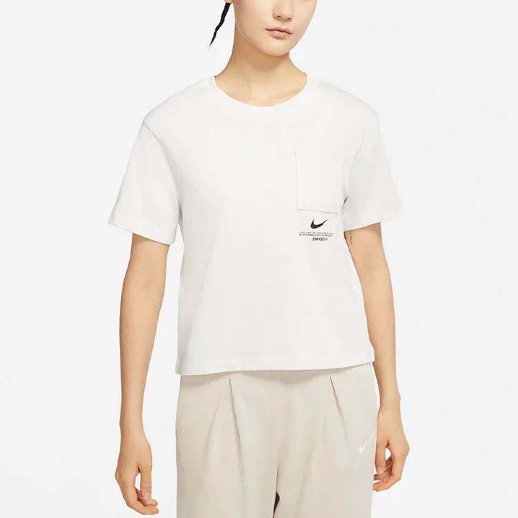 Nike SS22 Set in Sleeve T Shirt Women's Phantom Gray White-4