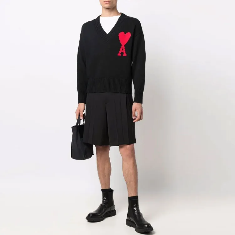 Ami V Neck Sweater-1
