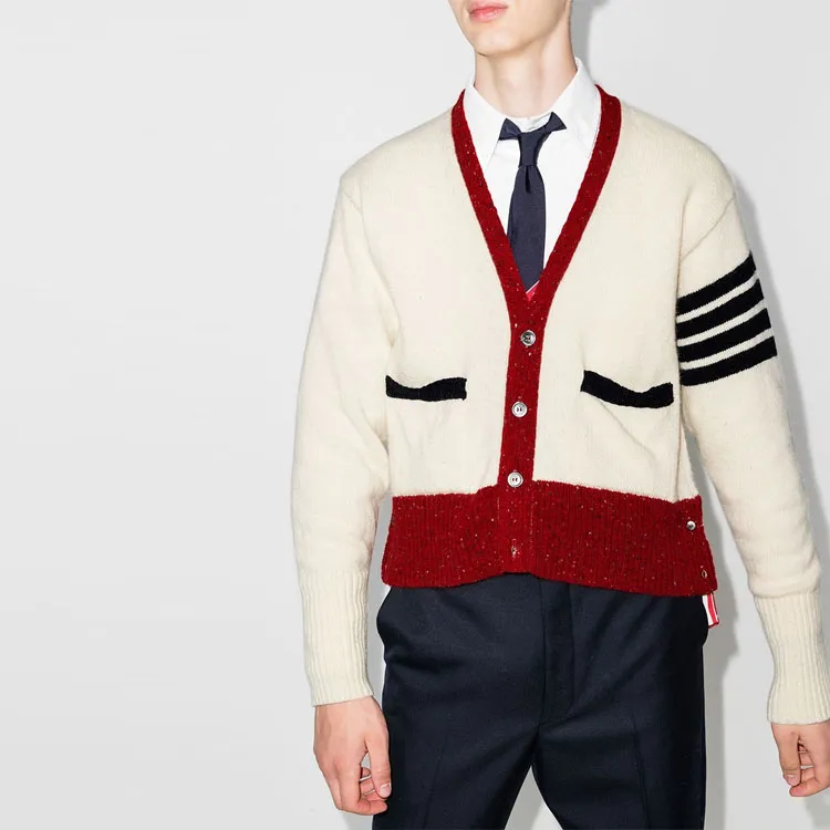 THOM BROWNE· SS22 Sweater Men's Beige-1