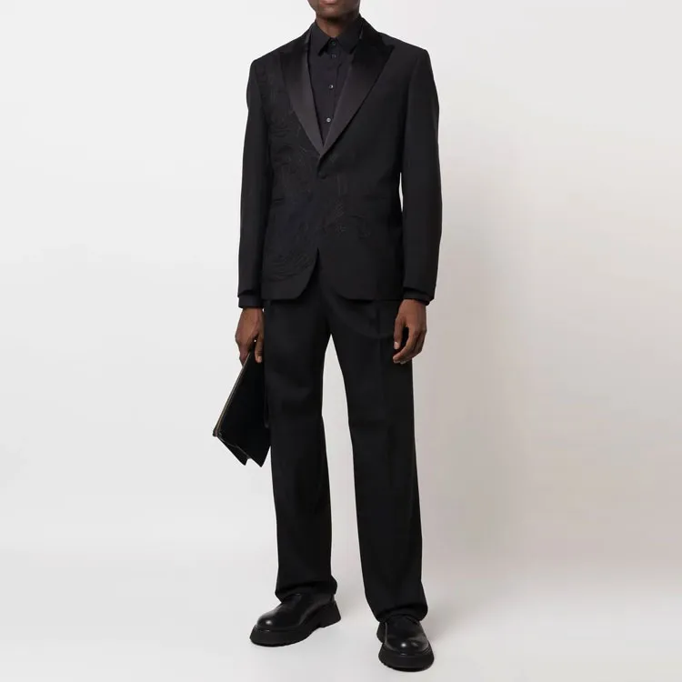 VERSACE Straight leg Twill Trousers-1