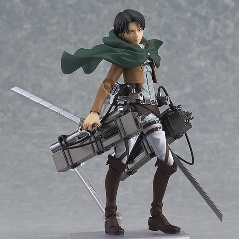 MAX Factory Figma Attack On Titan, Commander Levi, Action Figure, Includes Base Scale Figures 14cm-2