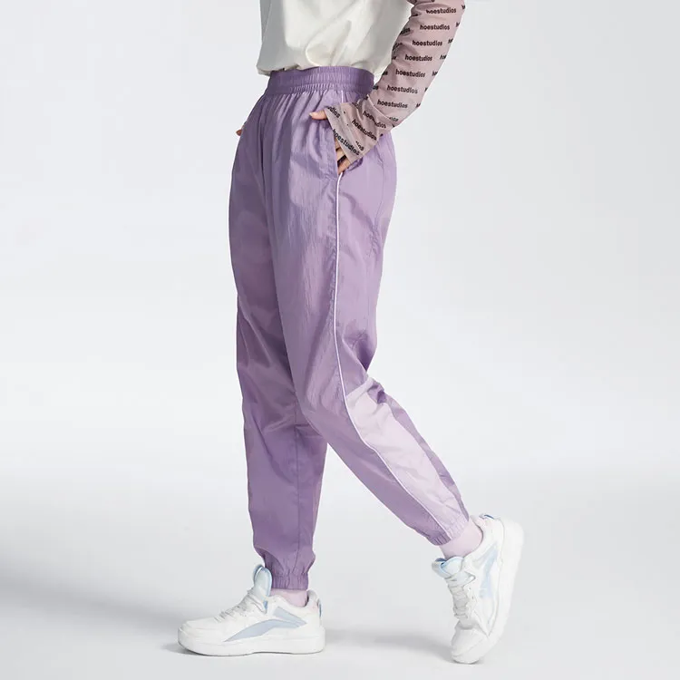 LINING Badfive Knitted Sweatpants Women's Purple-3