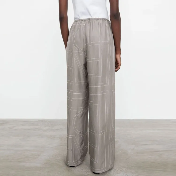 TOTEME Casual Pants Women's Gray-3