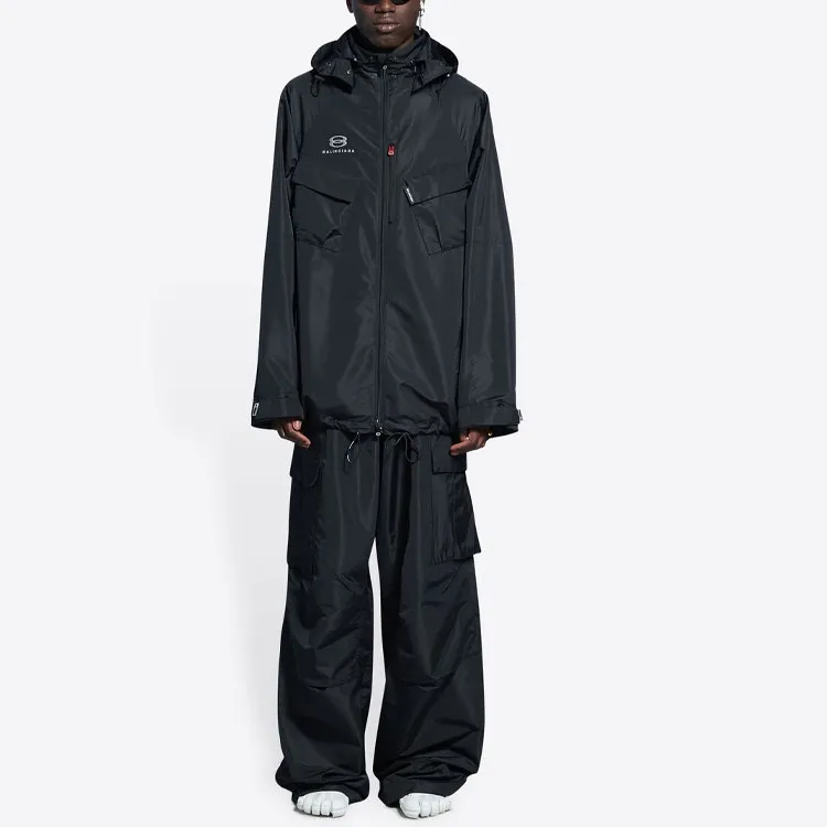 Balenciaga Parka Coats Men Black-2