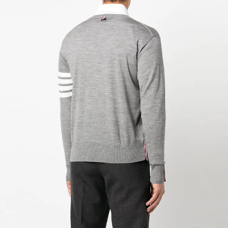 THOM BROWNE 4 Bar Crewneck Pullover-3