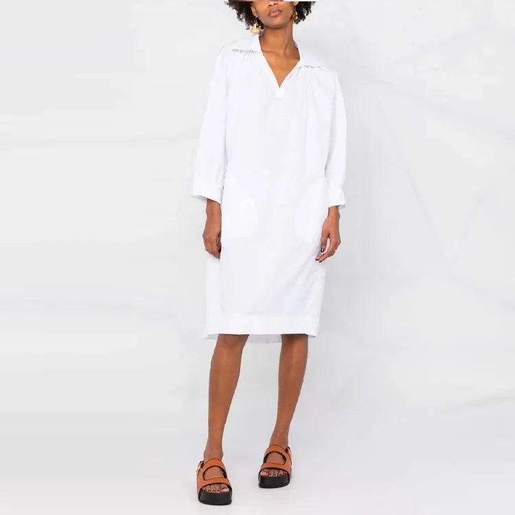 MARNI Long-Sleeved Dresses Women's White-1