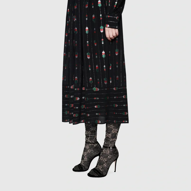 GUCCI Lurex GG print Socks-3