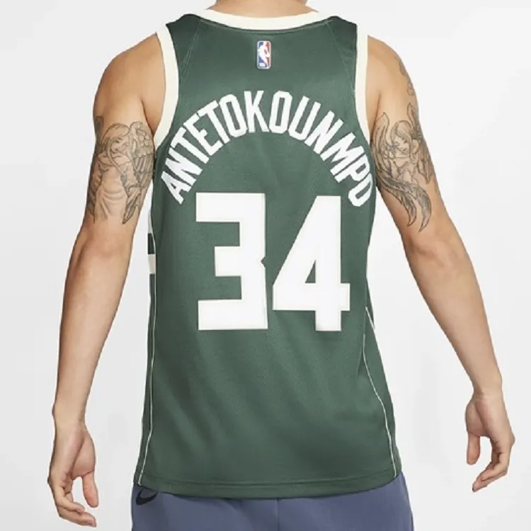 Nike Nba Milwaukee Bucks Giannis Antetokounmpo Icon Edition Dri Fit Swingman Jersey-3