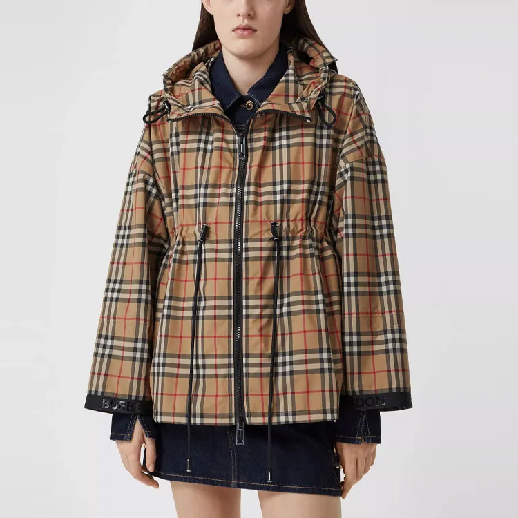 Burberry Plaid check Hooded Jacket-4