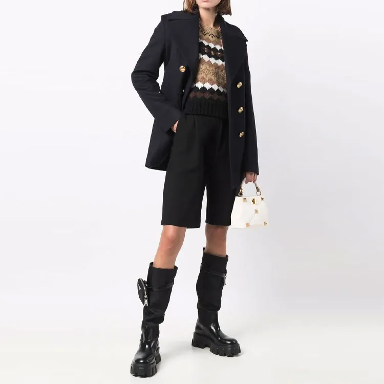 Valentino Velvet Jackets Women's Navy Blue-1