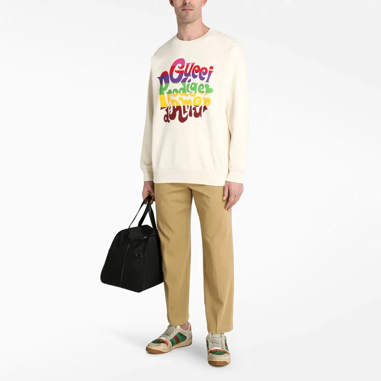 GUCCI Sweatshirts Men Beige-4