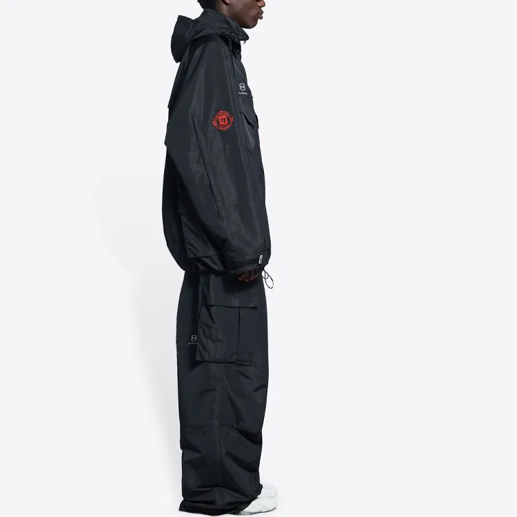 Balenciaga Parka Coats Men Black-4
