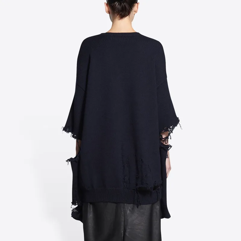 Balenciaga SS22 Sweater Men's Dark Blue-4