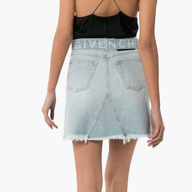 Givenchy Denim Short Skirts Women's Blue-2
