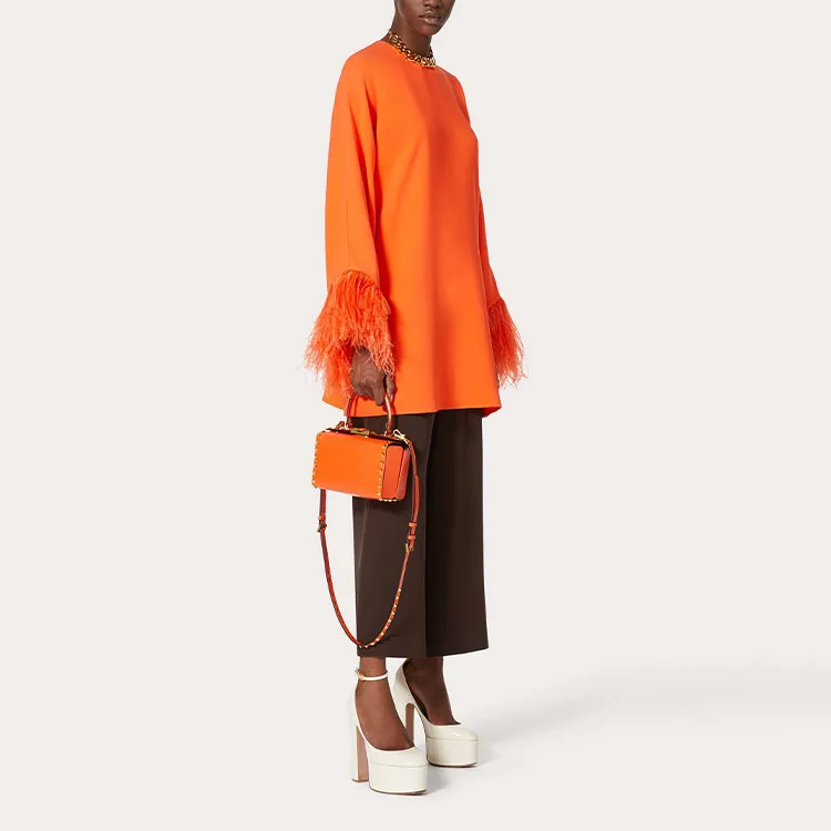 Valentino Embroidered Cady Couture Top-3