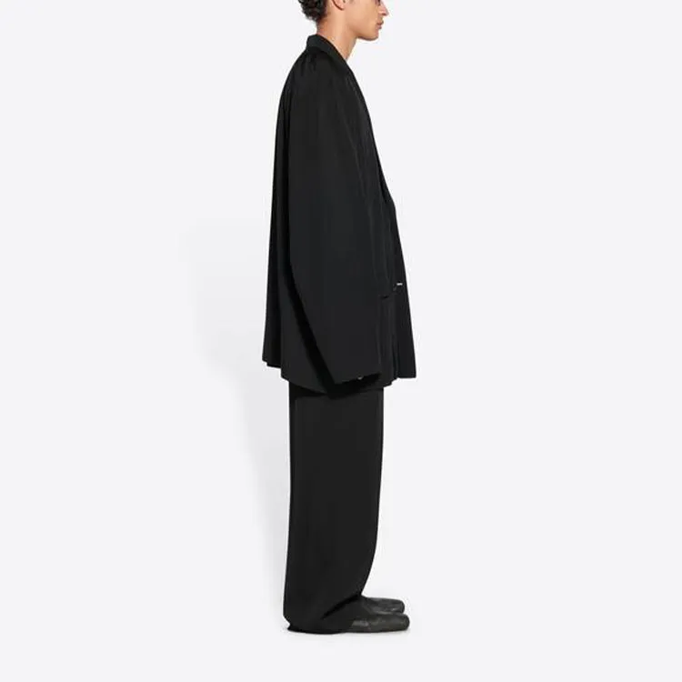 Balenciaga Buttoned Twill Blazer-4