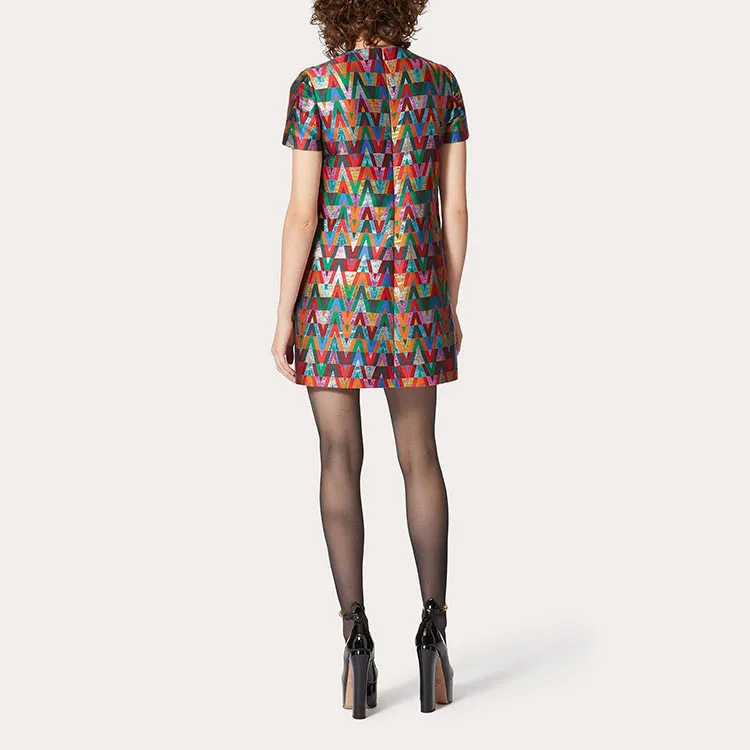 Valentino Short Sleeved Dresses Women's Multicolor-1