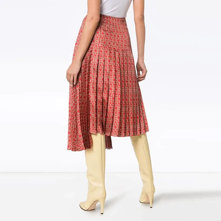 FENDI Casual Long Skirts Women's Red-1