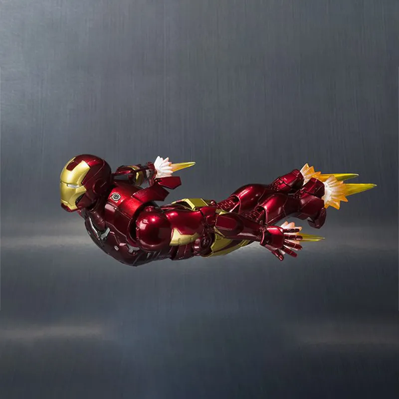 BANDAI Iron Man Marvel Avengers MK3 Mark Three With Base Poseable Scale Figures-4