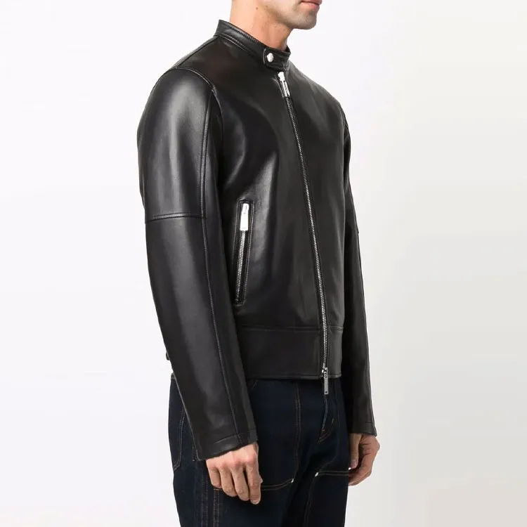 DSQUARED 2 Leather Jackets Men Black-3