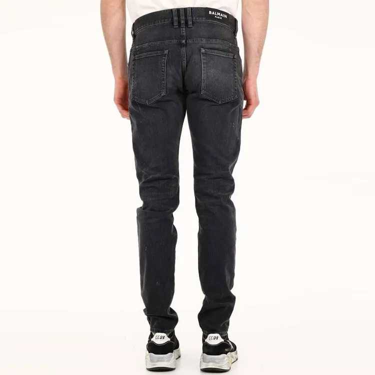 BALMAIN Jeans Men Black-4