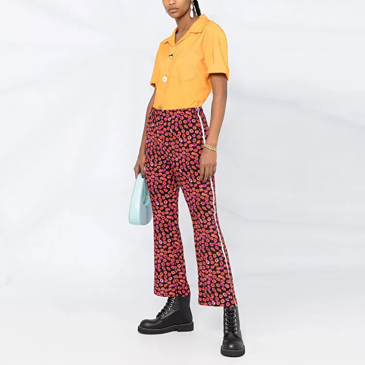 MARNI Lip Print Flared Trousers-5