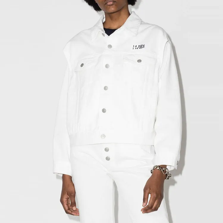 MM6 Maison Margiela Denim Jackets Women's White-1