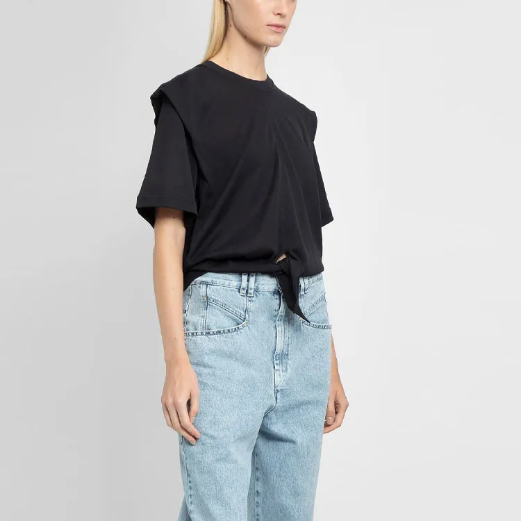 ISABEL MARANT Zelikia Tie-waist T-shirt-3
