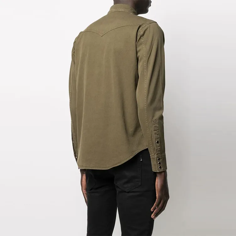 SAINT LAURENT Stonewashed Western Shirt-2