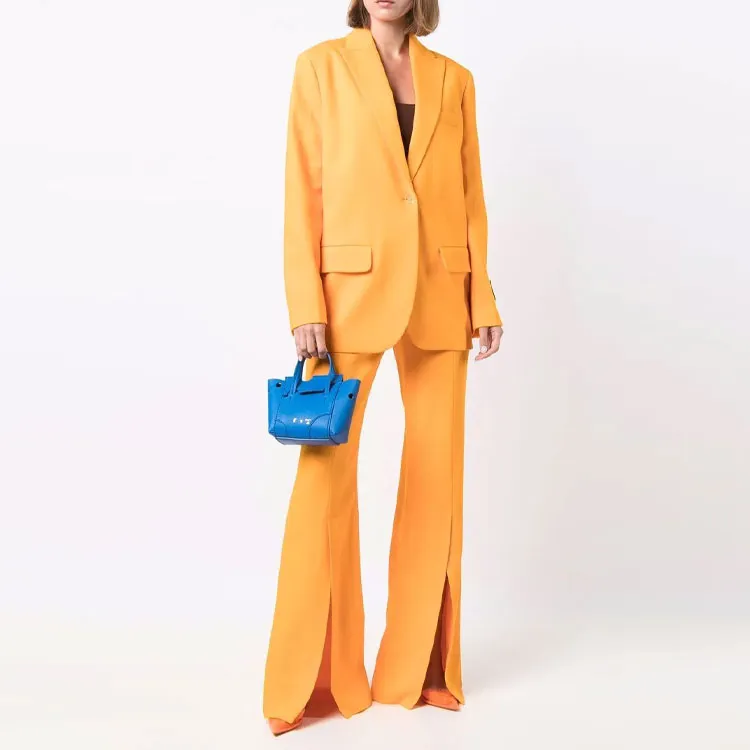 OFF WHITE FW21 Suit Trousers Women's Orange-1