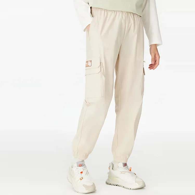 LiNing Sports Life Collection Knitted Sports Pants Men's Oat Gray-2