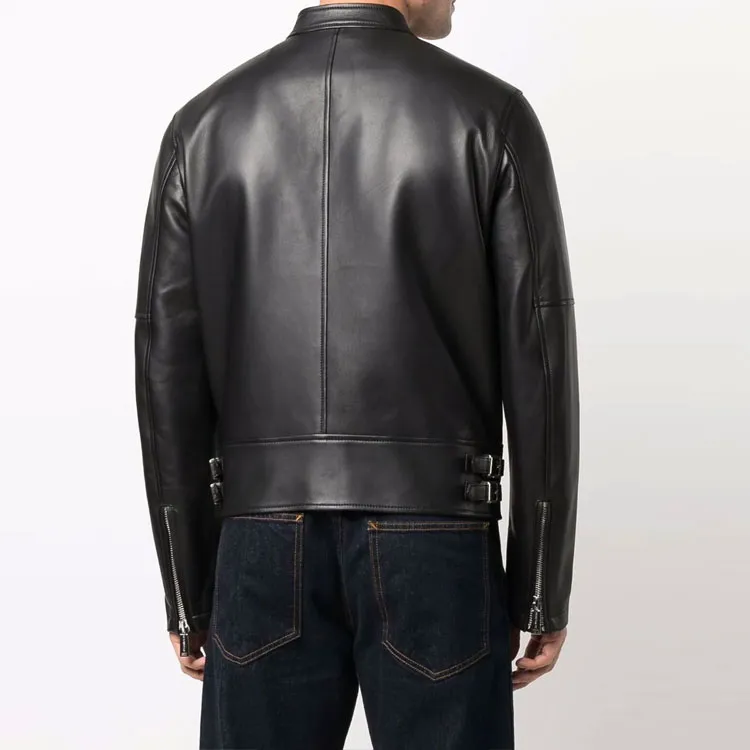 DSQUARED 2 Leather Jackets Men Black-2