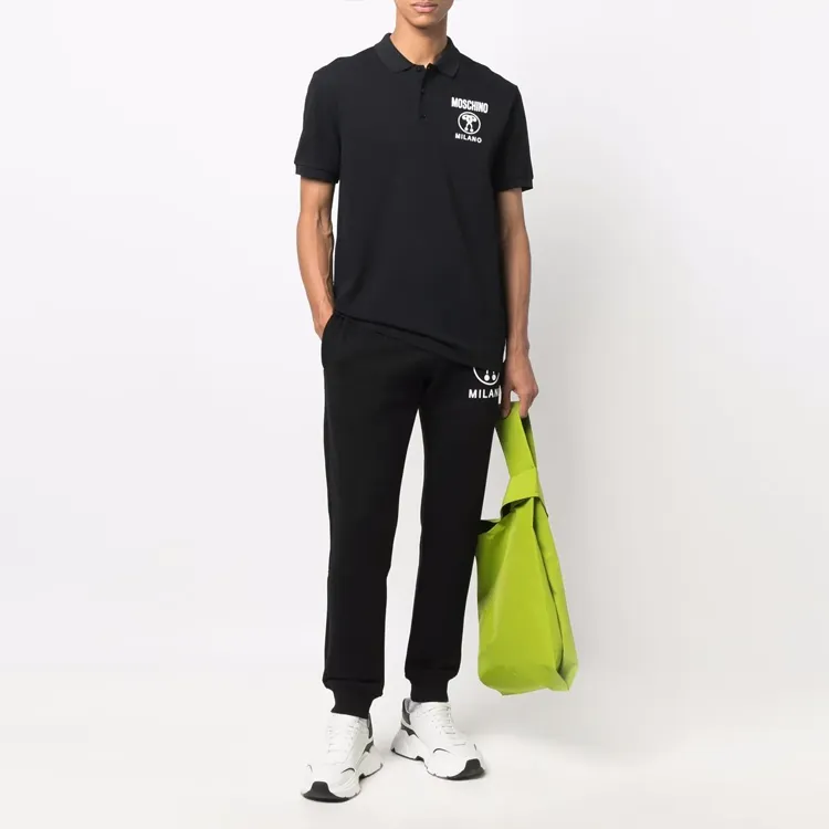 MOSCHINO Double Question Mark Short sleeve Polo Shirt-1
