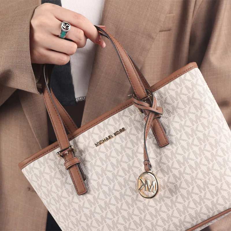 MICHAEL KORS Jet Set Travel Extra Small Logo Top Zip Tote Bag-3
